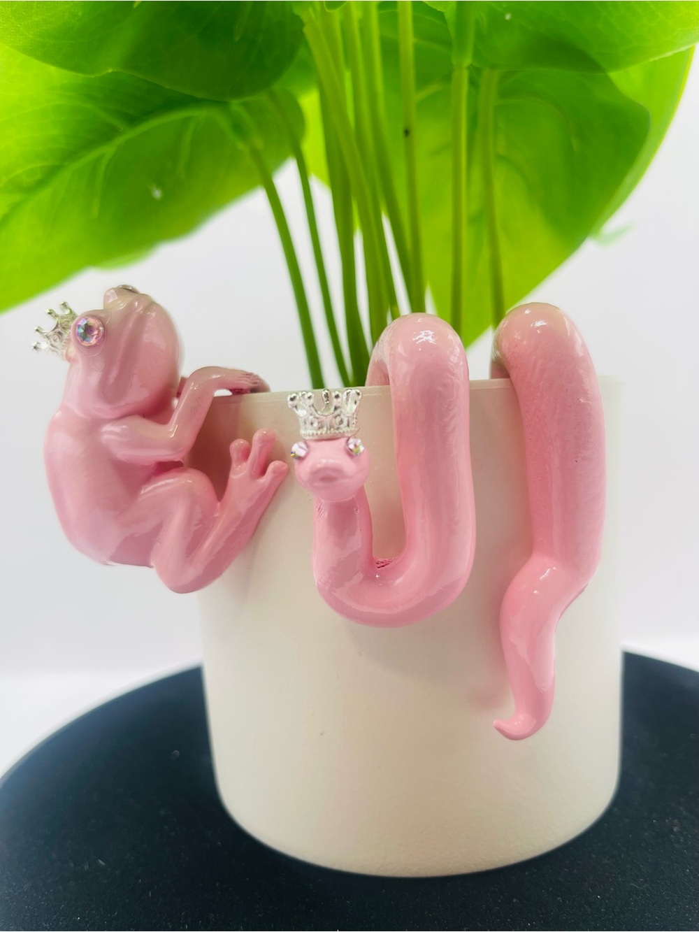 “Miss Universe” Set - Hanging Frog and Snake - Plant Decor Pot Hugger